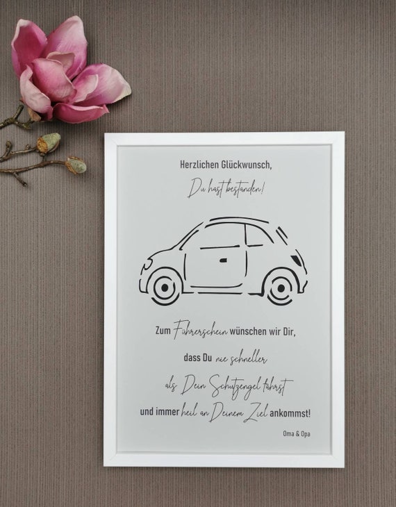 Geldgeschenk gutschein auto führerschein geschenk reisekasse Etsy