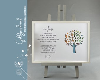 Cadeau de confirmation cadeau d'argent personnalisé Confirmation ARBRE DE VIE MAINS PROTECTRICES Confirmation Communion 032