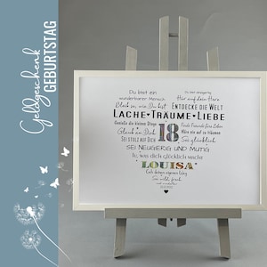 personalisiertes Geburtstagsgeschenk Geldgeschenk 18 Geburtstag HERZ 090