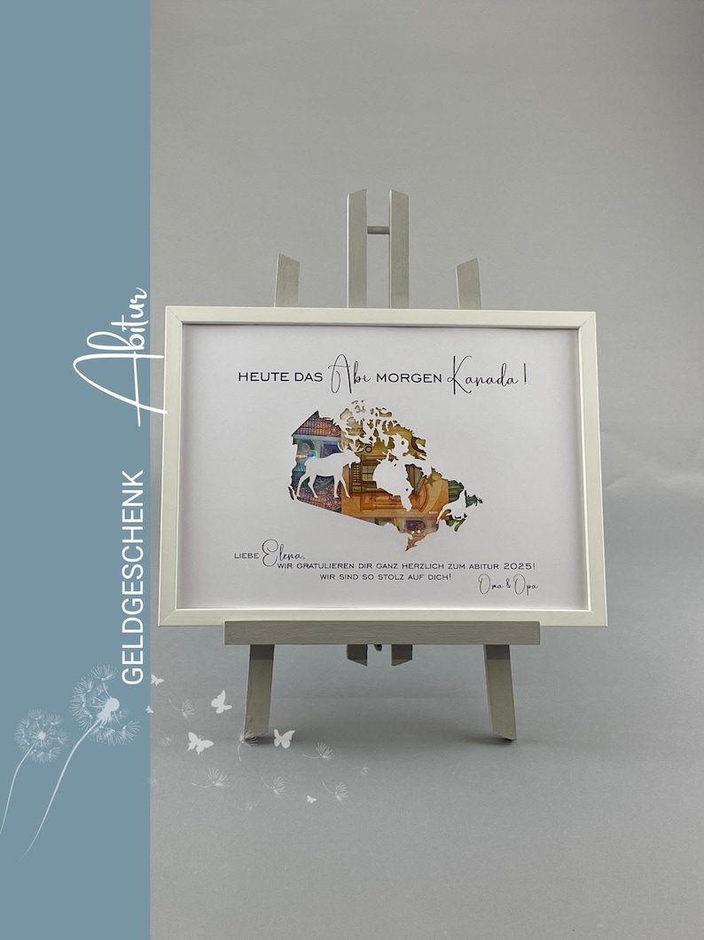 Personalized money gift for high school graduation year 2026 in Canada, year abroad 070 image 1