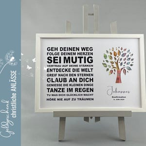 Geldgeschenk Lebensbaum Konfirmation Kommunion Firmung Jugendweihe christliche Anlässe personalisierbar 035
