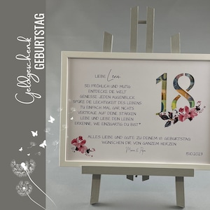 personalisiertes Geldgeschenk 18 Geburtstag Geburtstagsgeschenk Mädchen -087