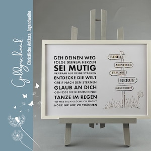 personalisiertes Geldgeschenk Wegweiser Jugendweihe Konfirmation Firmung 033