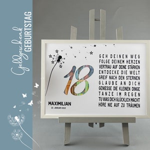 Personalized money gift for 18th birthday - motif "18 or a desired number" - 035