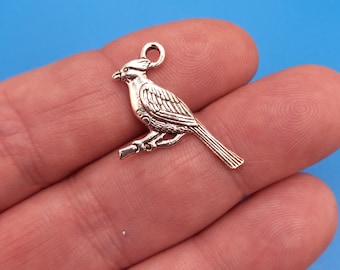 Cardinal Charm 15 Pack, Pendant for Jewelry or Keychain Making Supplies
