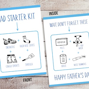 Lustige Vatertagskarte | Dad Starter Kit | Sohn und Tochter | Sofort Download