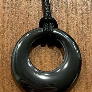 round hematite pendant