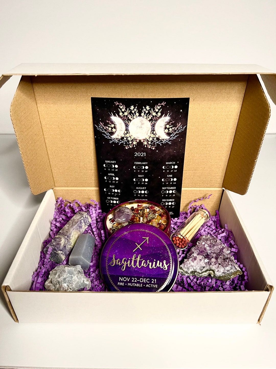 Zodiac Gift Set Astrology Gift Set Friendship Box Crystal Box Gift for