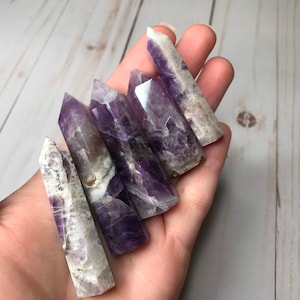 Mini Chevron Amethyst Towers| Crystal Obelisk | Crystal Points|