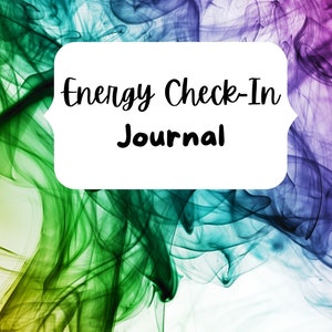 Diario de control de energía Descarga digital instantánea Libro de trabajo de energía imprimible Diario Páginas de trabajo de grimorio Archivos PDF Lista de verificación Indicación del diario