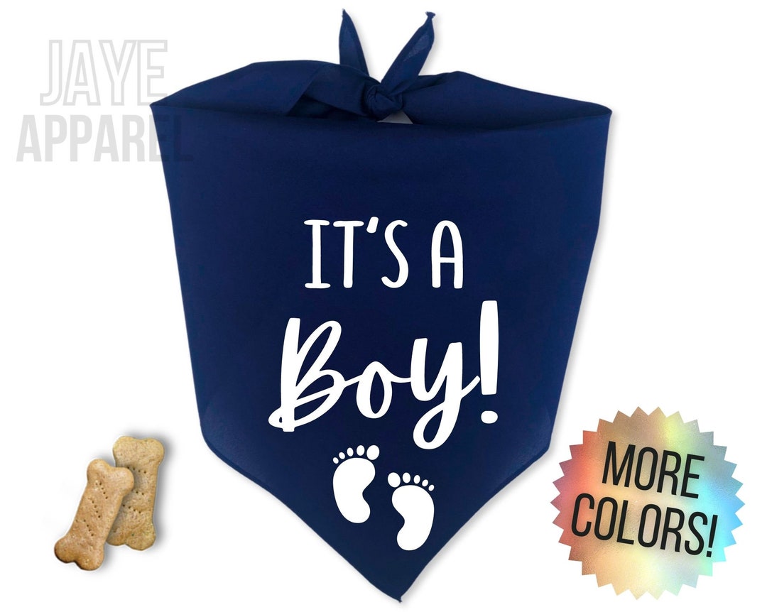 It's A Boy Dog Bandana Gender Reveal Dog Bandana Boy Etsy