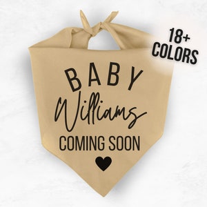 Baby Coming Soon Dog Bandana - Pregnancy Announcement Dog Bandana - Dog Pregnancy Announcement - Pregnancy Reveal with Dog Bandana
