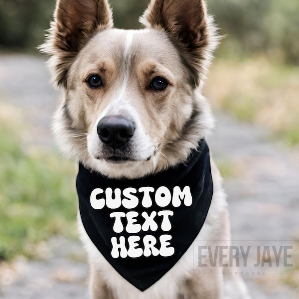 Custom Dog Bandana - Triangle Dog Bandana - Personalized Bandana for Dog - Dog Name Bandana - Customized Bandana - Personalized Dog Gift