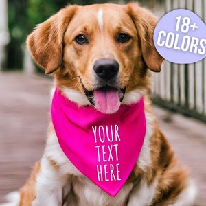 Personalized Dog Bandana - Triangle Dog Bandana - Custom Dog Bandana - Dog Mom Gift- Dog Dad Gift - Personalized Gift for Dog - Dog Bandana