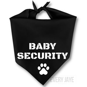 Baby Security Dog Bandana - Pregnancy Announcement Dog Bandana - Dog Pregnancy Announcement - Pregnancy Reveal with Dog Bandana