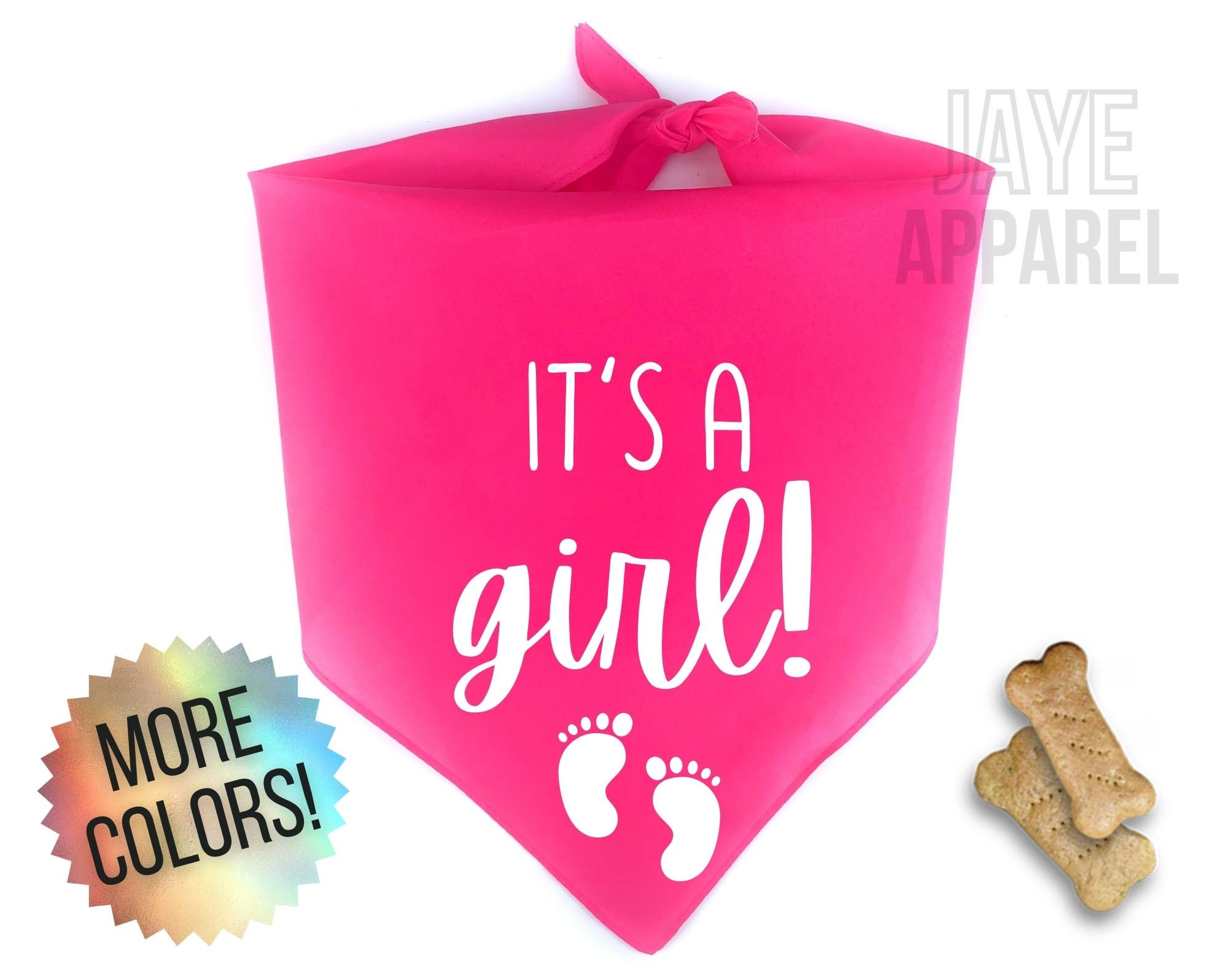 It's A Girl Dog Bandana Gender Reveal Dog Bandana Girl Etsy