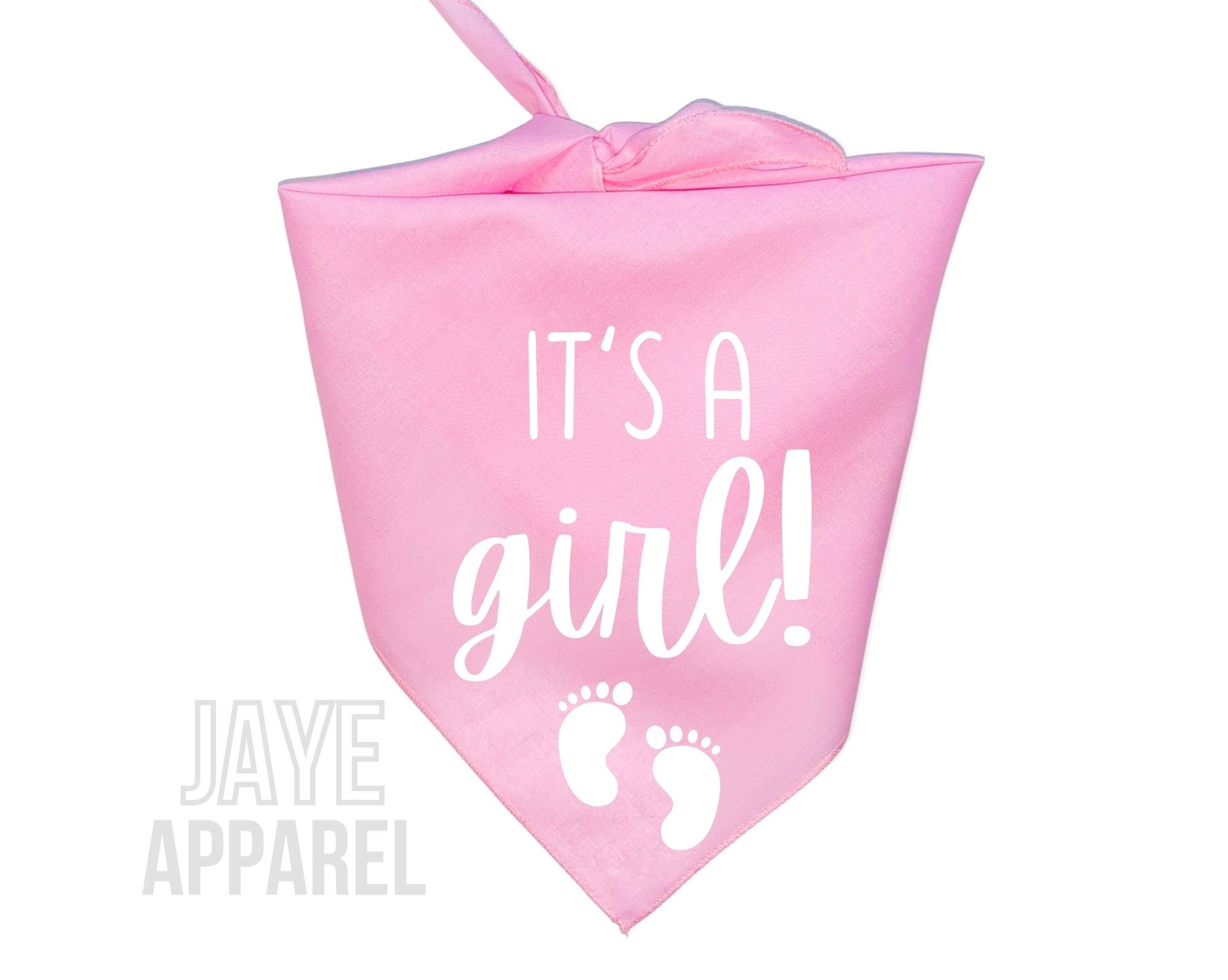 It's A Girl Dog Bandana Gender Reveal Dog Bandana Girl Etsy