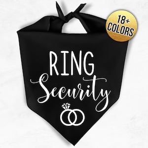 Ring Security Wedding Dog Bandana - Marriage Bandana - Dog Bandana For Wedding - Bridesmaid Dog Bandana - Groomsman Dog Bandana