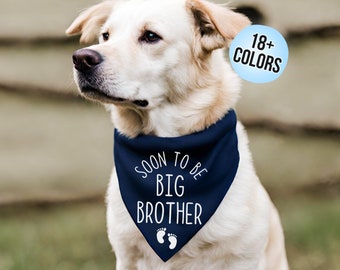 Soon To Be Big Brother Dog Bandana - Dog Pregnancy Reveal - Pregnancy Announcement for Dog - Pregnancy Reveal Bandana - Big Brother Bandana