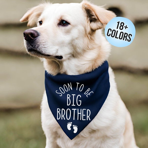 Soon To Be Big Brother Dog Bandana - Dog Pregnancy Reveal - Pregnancy Announcement for Dog - Pregnancy Reveal Bandana - Big Brother Bandana