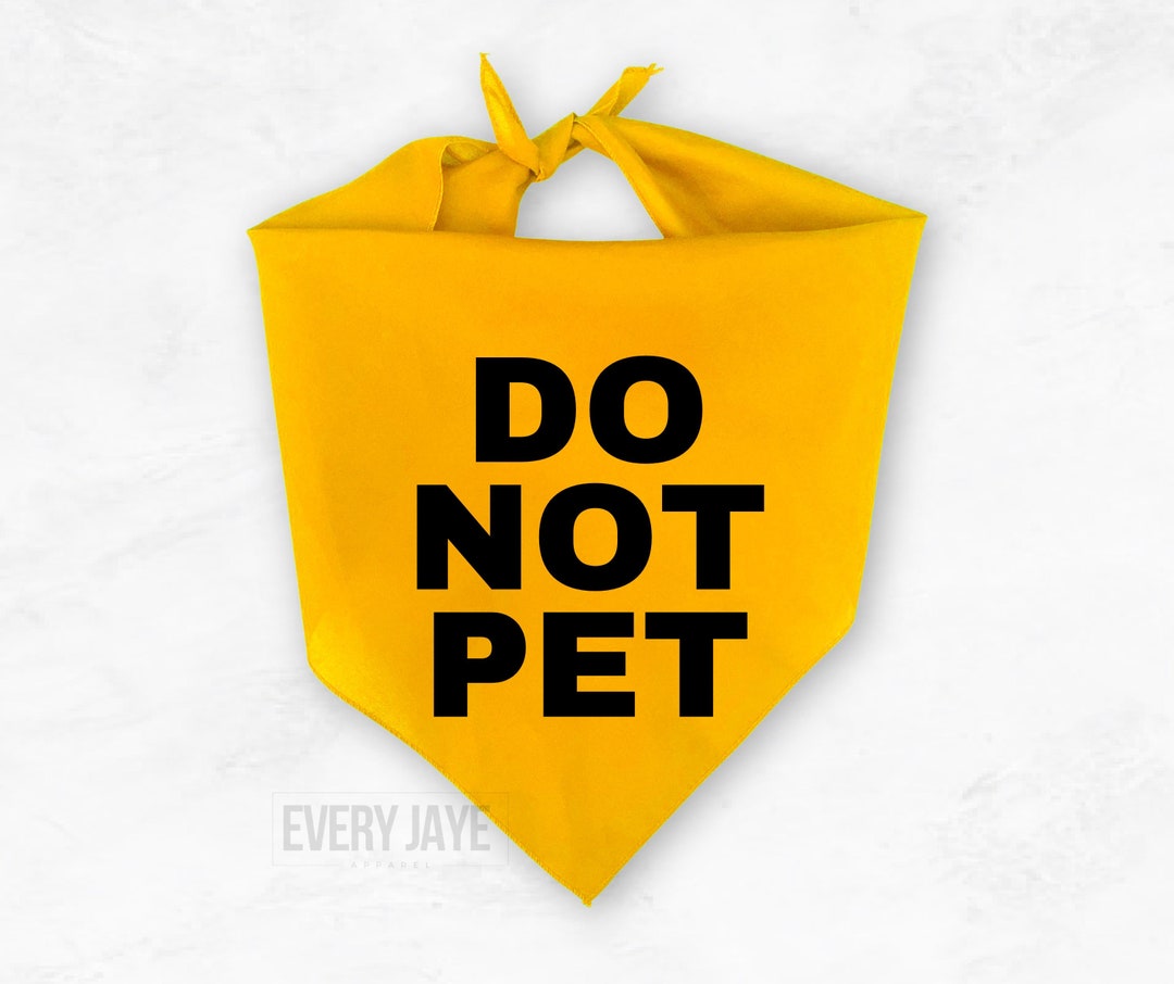 Do Not Pet Dog Bandana Caution Dog Bandana Triangle Dog Bandana nervous Anxious Dog Bandana