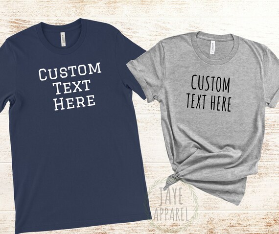 Personalized T Shirt Etsy