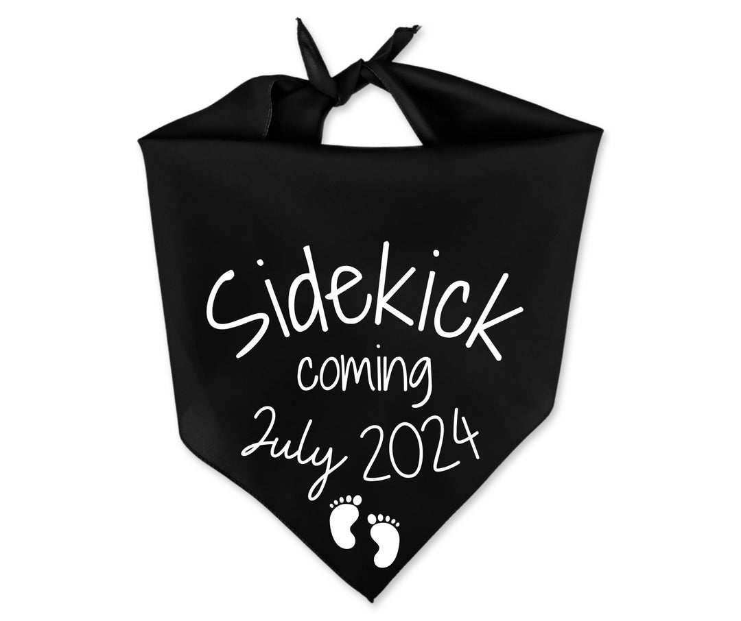 Sidekick Coming Dog Bandana Pregnancy Announcement Dog Etsy