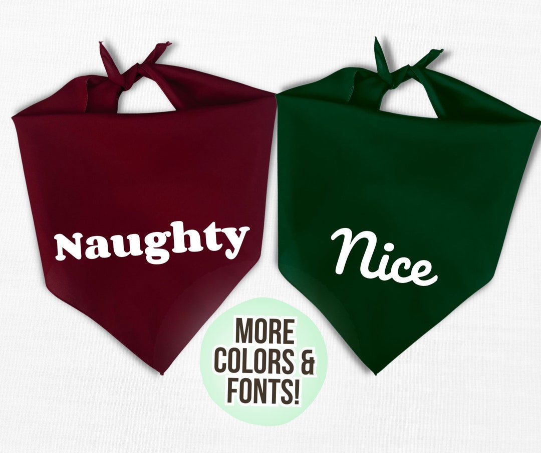 Naughty Nice Dog Bandanas Naughty Dog Bandana Nice Dog Bandana