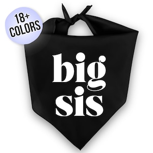 Big Sister Dog Bandana - Pregnancy Announcement - Dog Sister - Pregnancy Reveal Dog Bandana - Puppy Announcement Bandana - Big Sis Bandana
