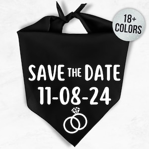 Guardar la fecha perro Bandana - compromiso perro Bandana - anuncio de boda Bandana - anuncio de compromiso perro Bandana - boda del perro