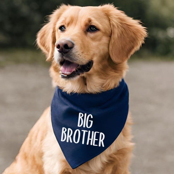 Big Brother Dog Bandana - Pregnancy Announcement for Dog Brother - Pregnancy Reveal Dog Bandana - Puppy Announcement Dog Bandana