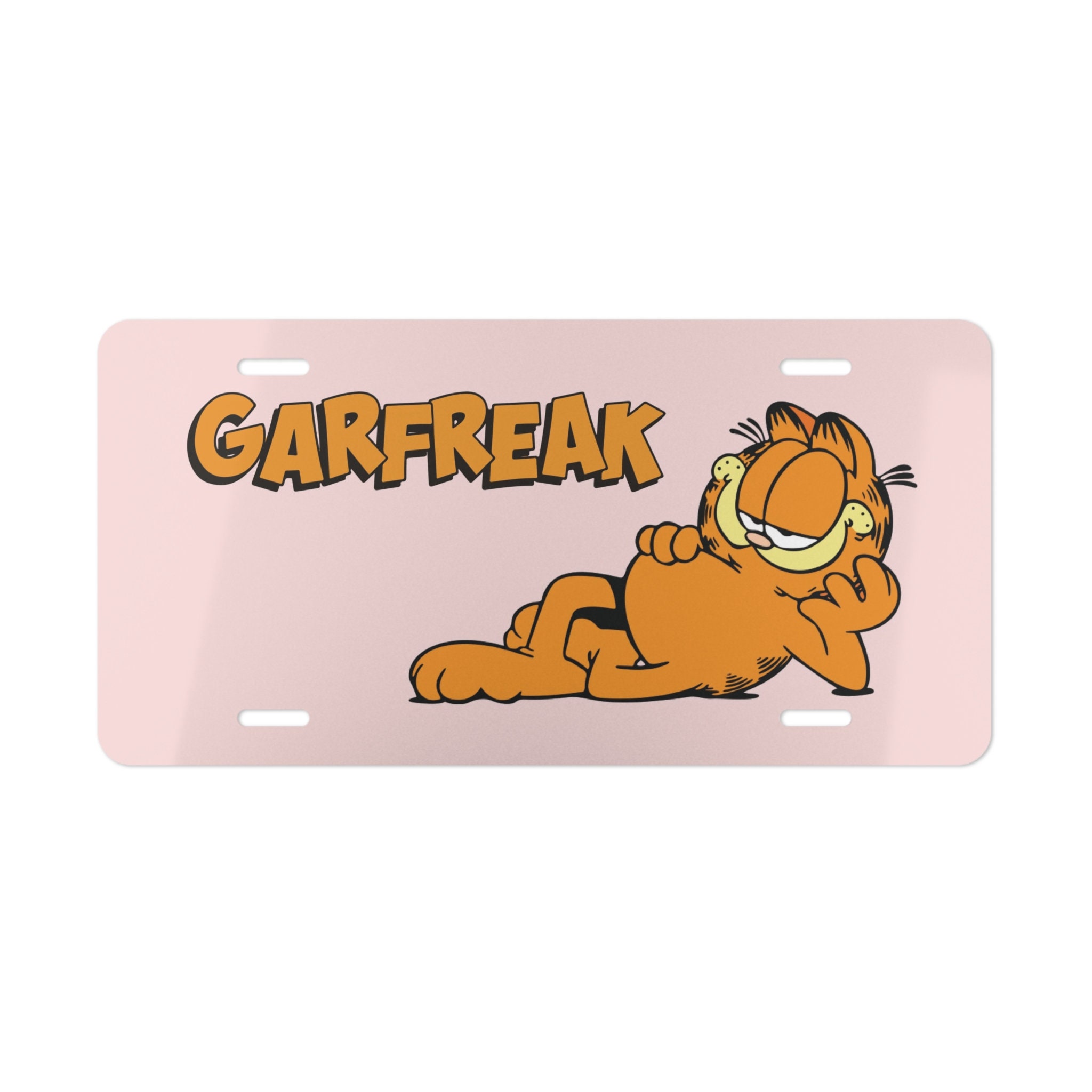 Garfreak Orange Cat Garfield Front Car Vanity Plate - Etsy