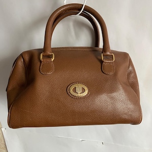 Vintage Burberry Boston braune Ledertasche Nova Check Archiv Logo