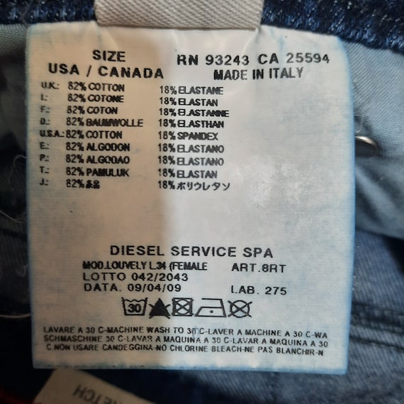 Y2K Diesel Industry Low Rise Bootcut Jeans Deadst… - image 10