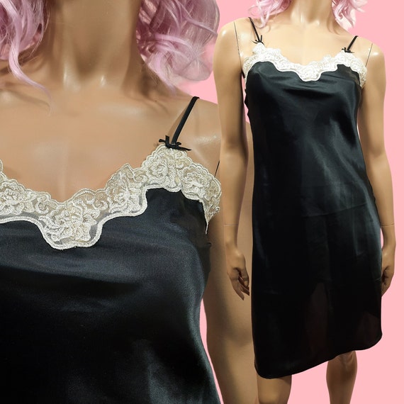 Black Lingerie Slip Dress, Lingerie