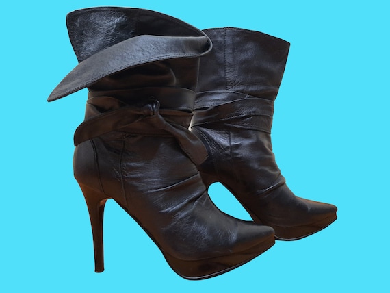 Black tie booties sales