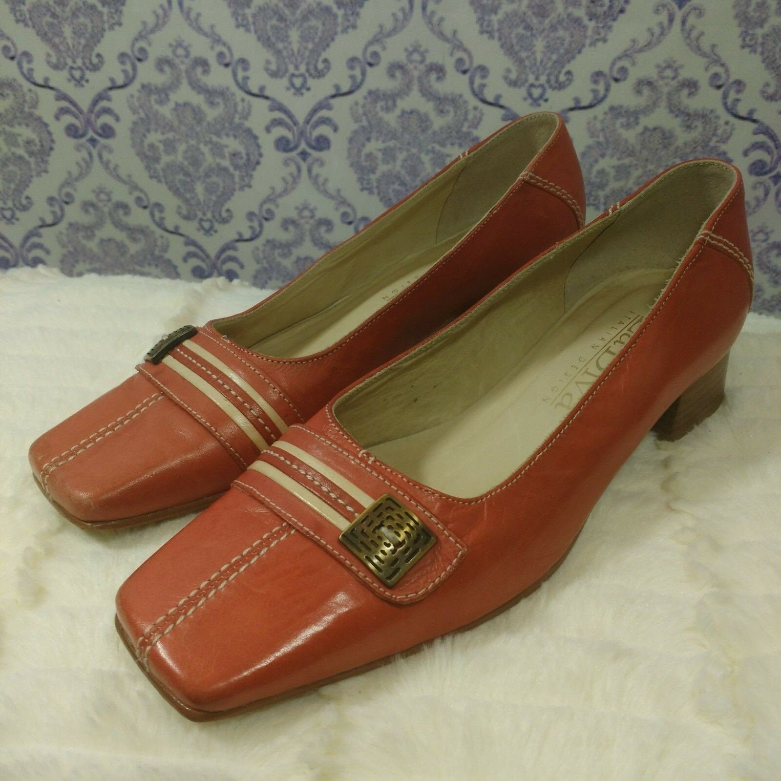 Vintage La Diva Opa Square Flats Womens Shoes US - Etsy