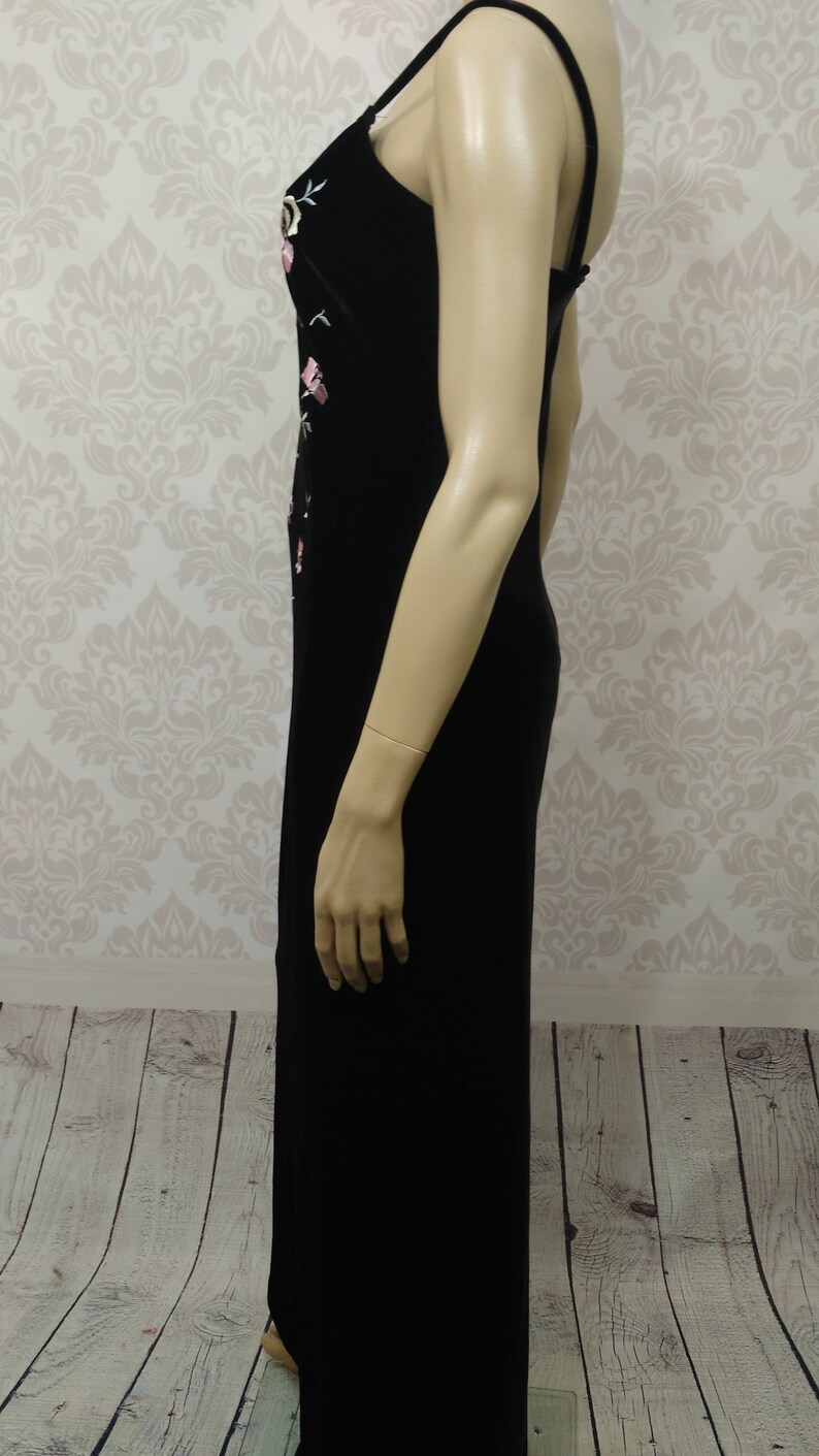 90s velvet slip dress