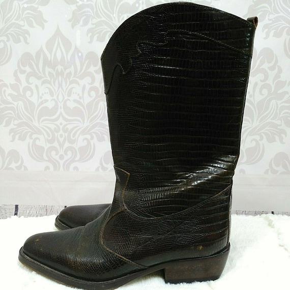 Vintage 90s Joan And David Western Cowboy Boots Wo