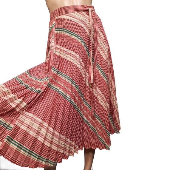 Vintage 70s Joseph Ribkoff Skirt Pleated Midi Wra… - image 2