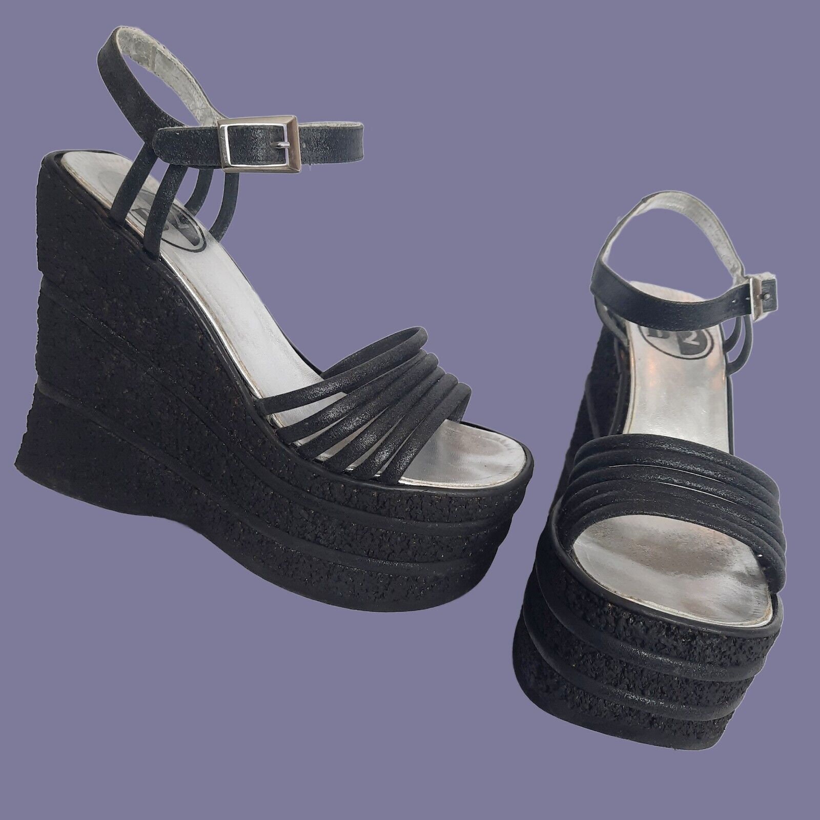 New Thong Open Toe Foam Platform Wedge High Heel Slide Sandal Flip Flops  Slip-on black, Blue, Pink 