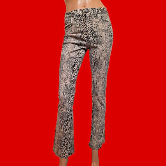 Vintage 90s Snake Python Print Jeans Pants Le Chateau Beige - Etsy