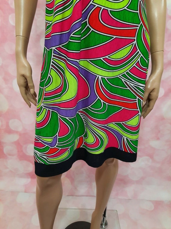 Vintage Y2K Stretch Halter Dress Size S A Line Br… - image 4