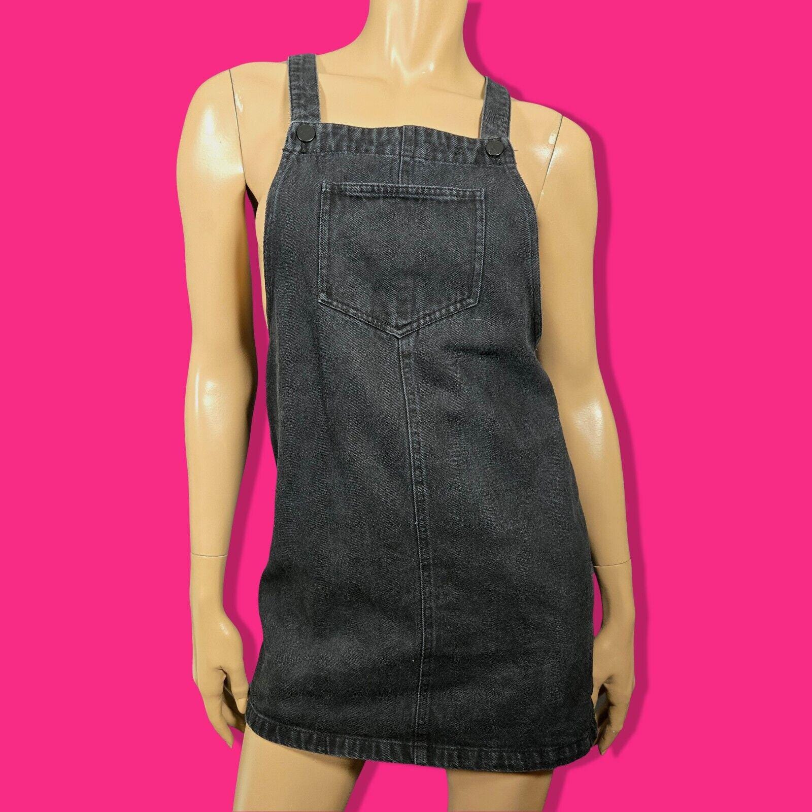 overall dress denim black Isla Black Denim Mini Dress - 10 main image 0