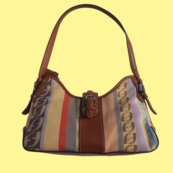 fossil striped purse