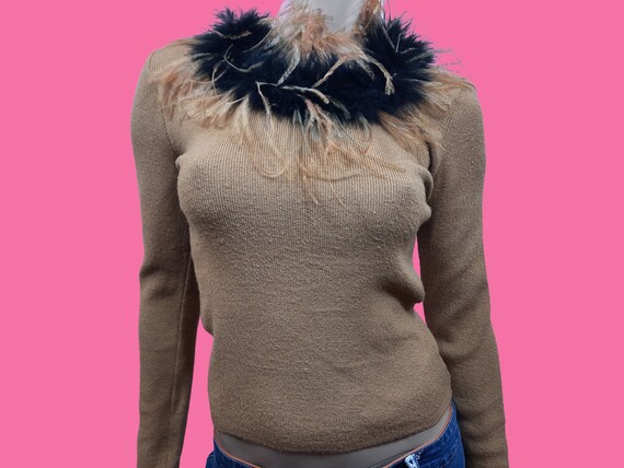 Faux fur sweater top