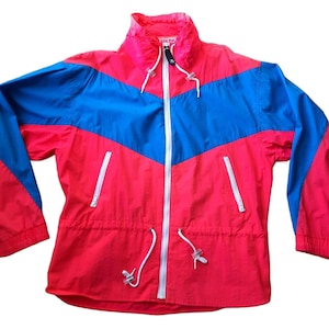 Vintage Ocean Pacific Windbreaker Jacket Neon Pink Color Vintage Ocean Pacific Windbreaker Jacket Neon Pink Color