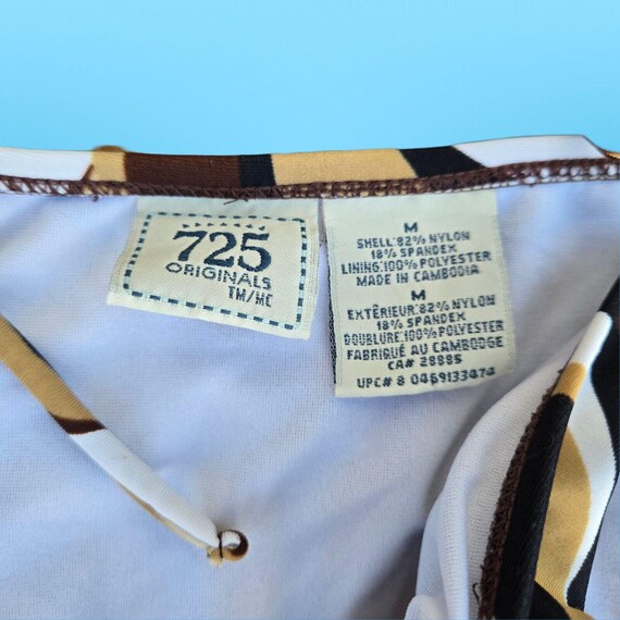 90s Y2K  Groovy Mod Print String Bikini Size M Bo… - image 6