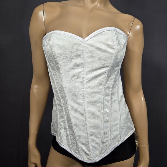 Vintage Shirley of Hollywood Corset Size 32 White Lace Fairy Coquette Balletcore Etsy