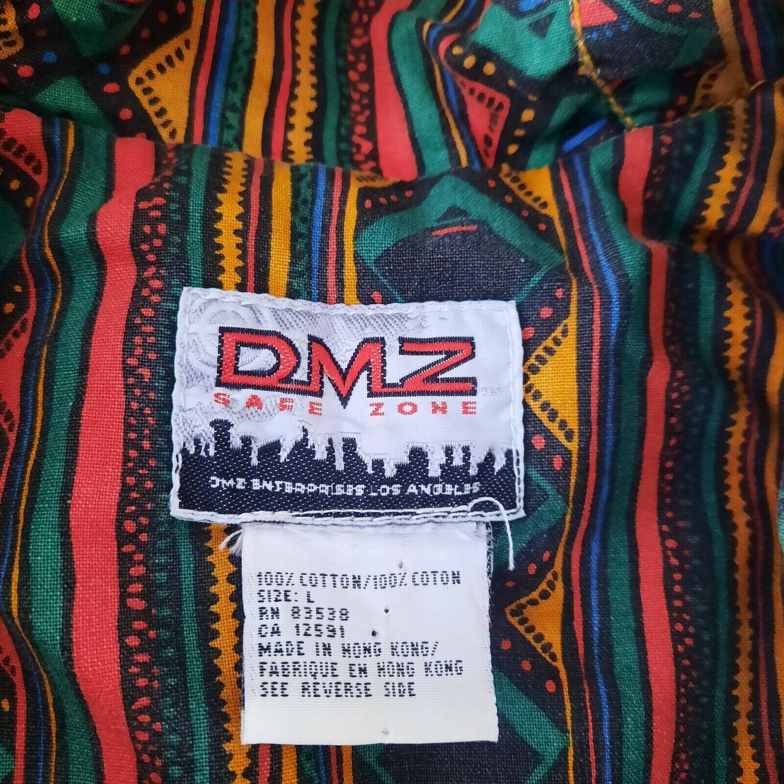 Vintage 90s Jacket Denim Aztec Tribal Print Hooded Coat Mens